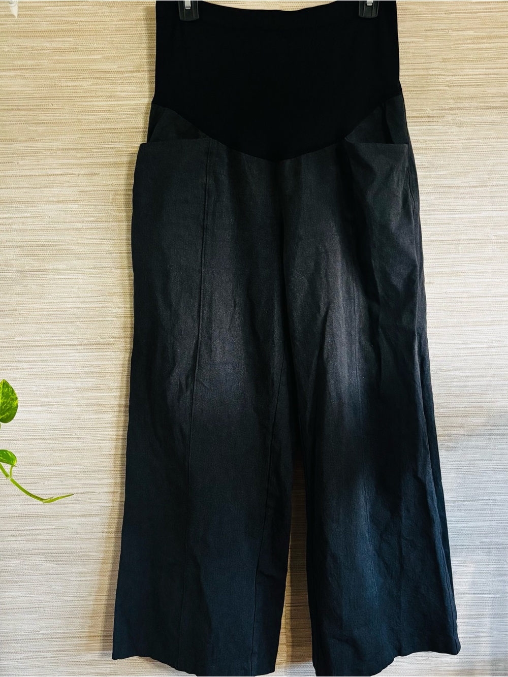 Maternity Wide-Leg Old Navy Charcoal Grey Full Panel Size Large